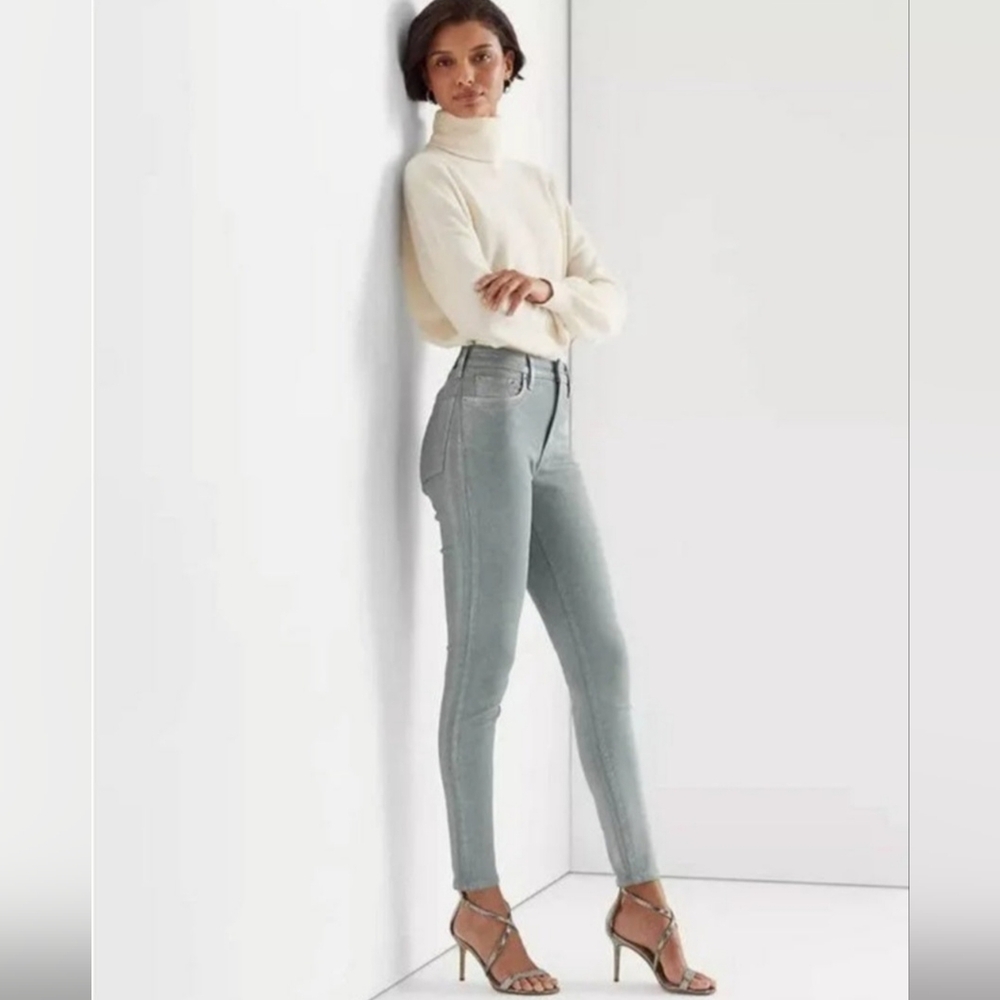 Lauren Ralph Lauren Metallic High Rise Skinny Ankle Jeans Various Sizes